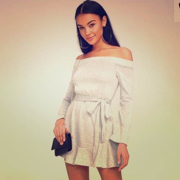 Dresses & Skirts - Off the shoulder knit dress